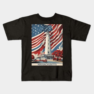 Massachussets United States of America Tourism Vintage Poster Kids T-Shirt